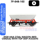 MGR HAA Coal Wagon Red Cradle with Top Skip - #352695 | Dapol | 7F-048-102