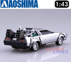 Delorean Back to the Future Part 2 Flying Pull Back & Go 1:43 kit Aoshima 05476