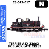 Terrier A1X 32662 BR - Black Late Crest | Dapol | 2S-012-017