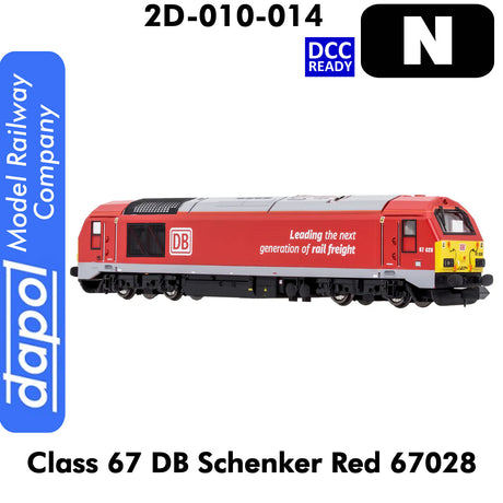 CLASS 67 DB SCHENKER RED 67028 DCC Ready loco N 1:148 | Dapol | 2D-010-014