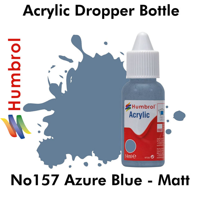 Acrylic Dropper - No.157 Azure Blue - Matt | Humbrol | DB0157