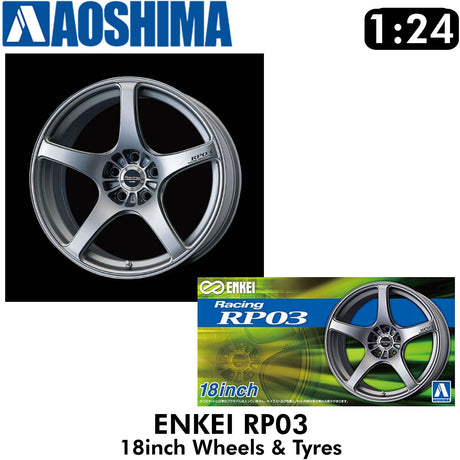 Wheels & Tyres ENKEI RP03 18inch Set of 4 Tuned Parts Aoshima 06944