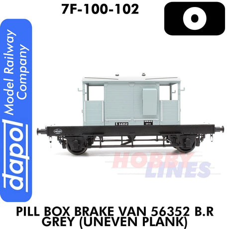 Pill Box Brake Van 56352 B.R Grey Uneven Plank | Dapol | 7F-100-102