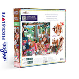 eeBoo ARTISTS COTTAGE 1000 pc Square Jigsaw Puzzle Super Deluxe PZT118