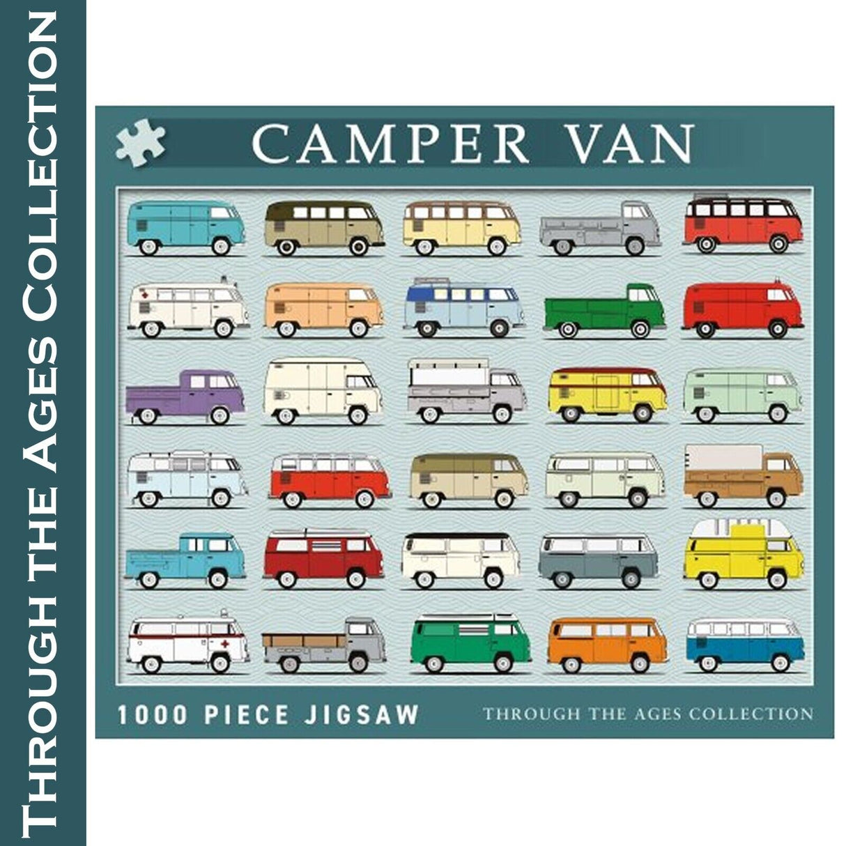 VW Camper Van Through the Ages - 1000pc Puzzle | Coach House Partners | CHP0122