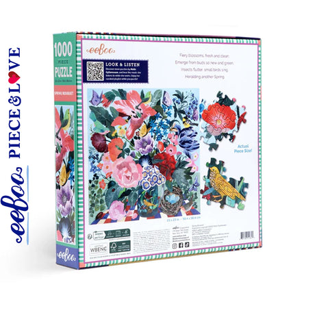 eeBoo SPRING BOUQUET 1000 pc Square Jigsaw Puzzle Super Deluxe PZT112
