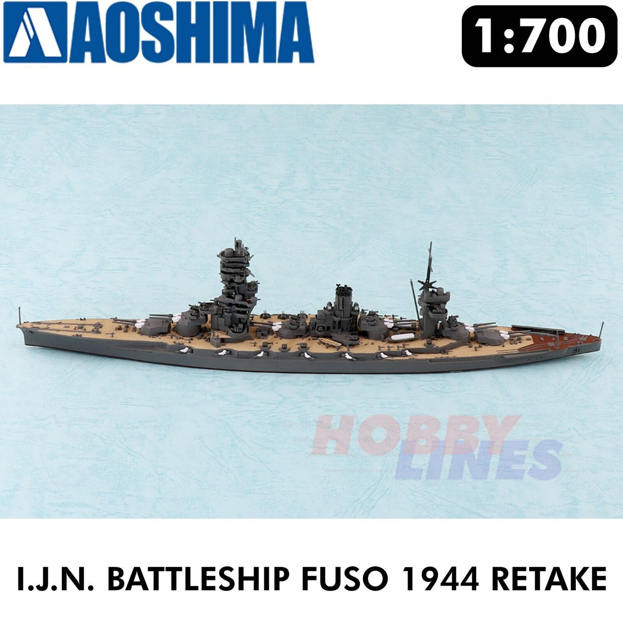 IJN Battleship FUSO 1944 Retake Water Line Series #125 1:700 kit AOSHIMA 00097