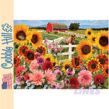 Sunflower Farm COBBLE HILL 1000pc jigsaw puzzle 40208