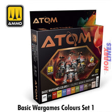 Load image into Gallery viewer, Basic Wargames Colours I - 20ml colour Paint Set  AMMO Mig Jimenez ATOM-20706
