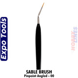Sable Brush - Pinpoint Angled - 00 | Expo Tools | 45522