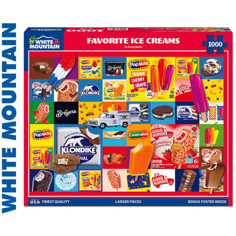 Favourite Ice Creams - 1000pc Puzzle | White Mountain | 2103pz