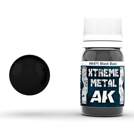 Xtreme Metal - Black Base - Acrylic Paint 30ml | Ak interactive | AK471