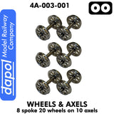 Wheels & Axels - 8 Spoke - 20 wheels on 10 axels  | Dapol | 4A-003-001