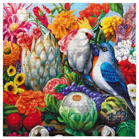 eeBoo MAGICAL FRUITS 1000 pc Square Jigsaw Puzzle Birds Super Deluxe PZTMGF
