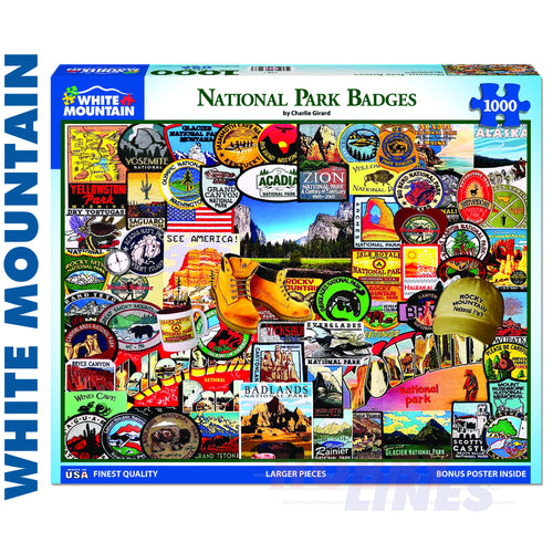 National Park Badges 1000 Piece Jigsaw Puzzle 1057