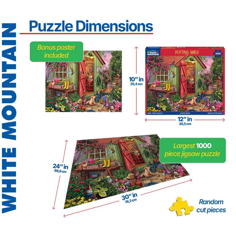 Potting Shed - 1000pc Puzzle | White Mountain |  2064pz