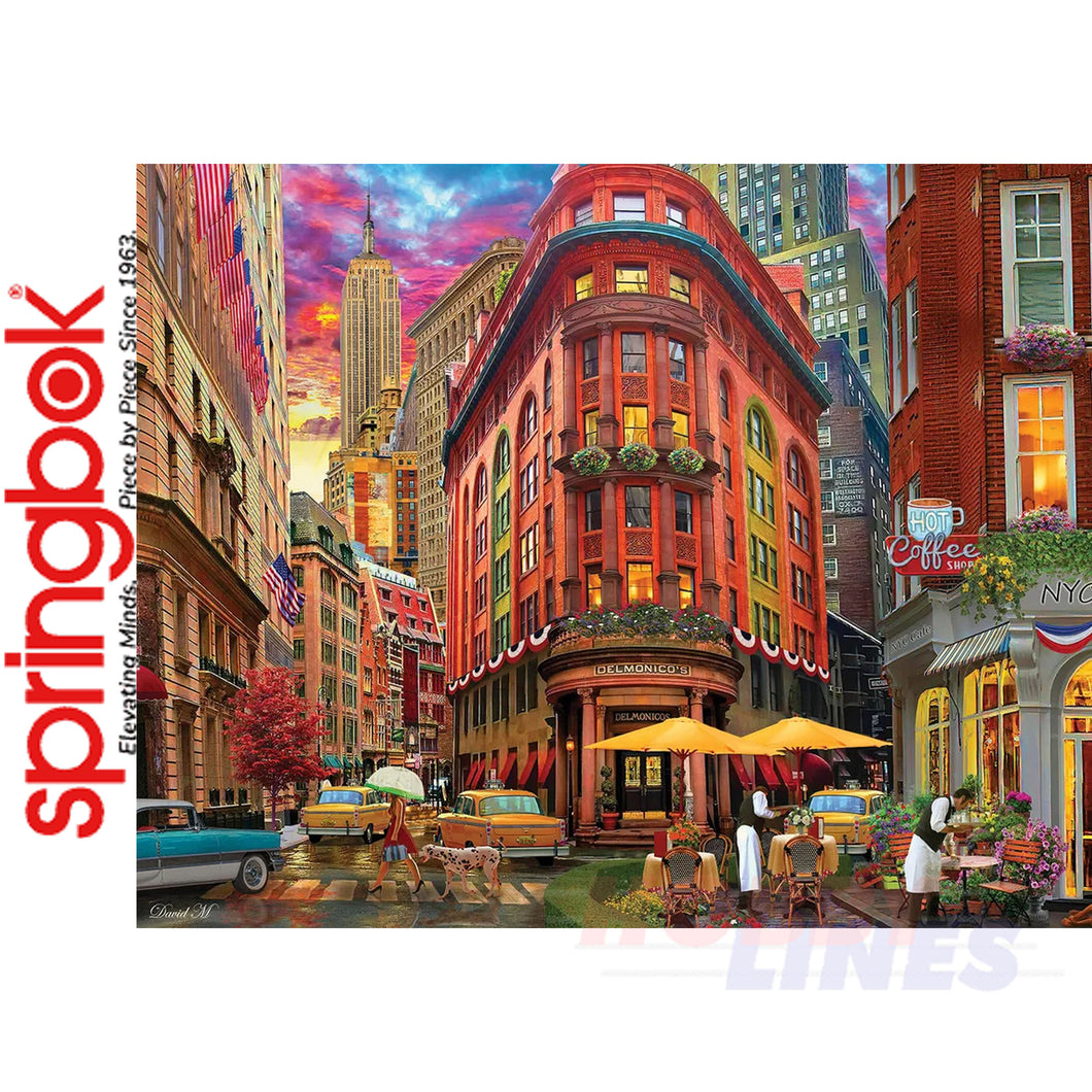 NYC STREET 1000 pc New York City SPRINGBOK Jigsaw Puzzle Random Cut Super Deluxe