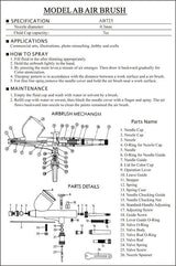 AB725 AIRBRUSH Spares Full Range Gravity Feed Original Parts Expo Tools