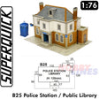 POLICE STATION 1:72 Scale OO HO Gauge Railways Building Series B B25 SuperQuick