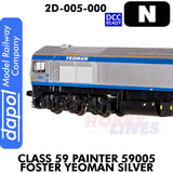 Class 59 Painter 59005 Foster Yeoman Silver -  DCC ready | Dapol | 2D-005-000