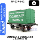 Conflat GWR 39024 & Container C&G Ayres Removals - Wagon | Dapol | 7F-037-012