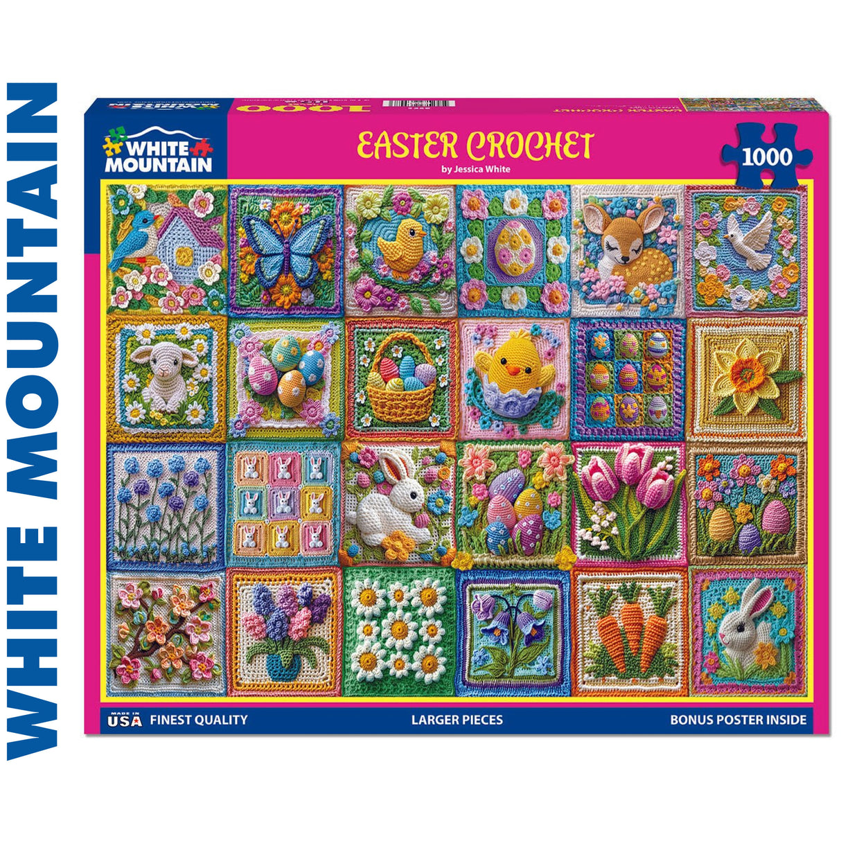 Easter Crochet - 1000pc Puzzle | White Mountain | 2096pz