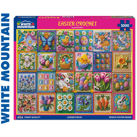 Easter Crochet - 1000pc Puzzle | White Mountain | 2096pz