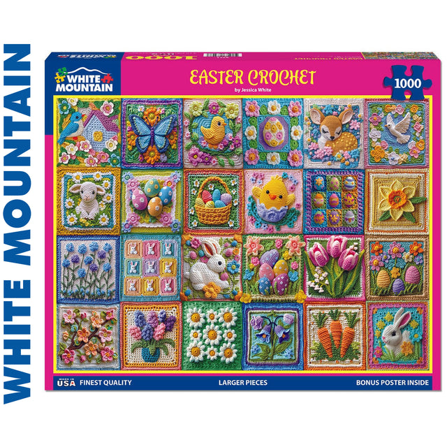Easter Crochet - 1000pc Puzzle | White Mountain | 2096pz