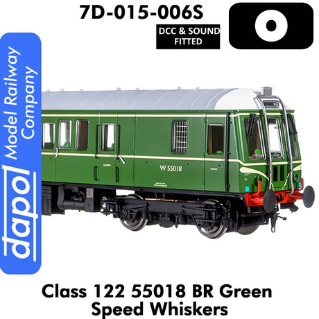 Class 122 55018 BR - Green Speed Whiskers |  Dapol | 7D-015-006S