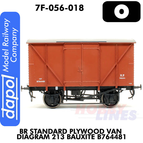 BR Standard Plywood Van Diagram 213 Bauxite B764481 | Dapol | 7F-056-018
