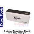 4 Sided Sanding Block - 180, 420, 3000 Grit | Expo Tools | 70241
