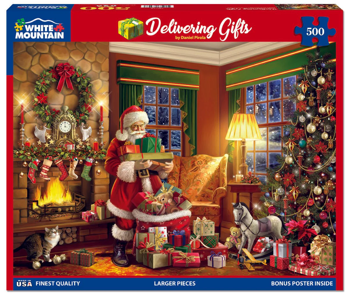 Delivering Gifts - 500pc Puzzle | White Mountain |  1409pz