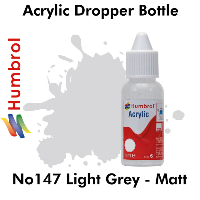 Acrylic Dropper - No 147 Light Grey - Matt | Humbrol | DB0147