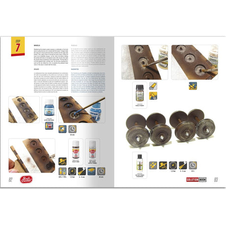 Rail Center - Solution Book 03 - How to Weather British Trains (Eng, Cast, Français, Deutsch) | Ammo by Mig Jimenez | MIGR1302