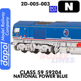 Class 59 59204 National Power Blue - DCC Ready | Dapol | 2D-005-003
