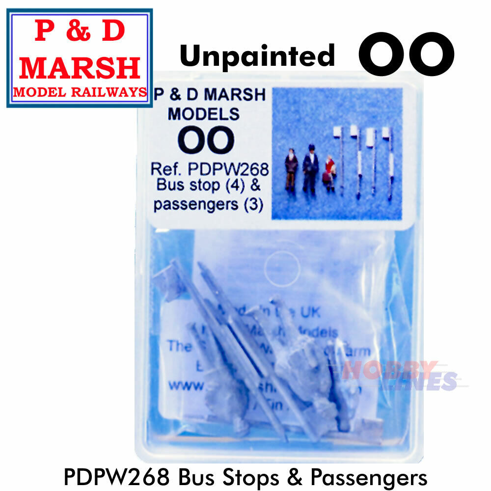 Bus Stops and Passengers - Unpainted | P&D Marsh | PW268