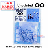 Bus Stops and Passengers - Unpainted | P&D Marsh | PW268