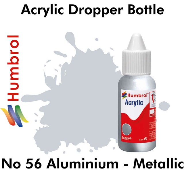  Acrylic Dropper - No 56 Aluminium - Metallic | Humbrol | DB0056
