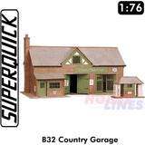 COUNTRY GARAGE 1:72 Scale OO HO Gauge Railways Building Series B B32 SuperQuick
