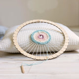 WEAVING FRAME ROUND 30cm with Yarn Wooden Frame Micki Sweden 10-2235-00