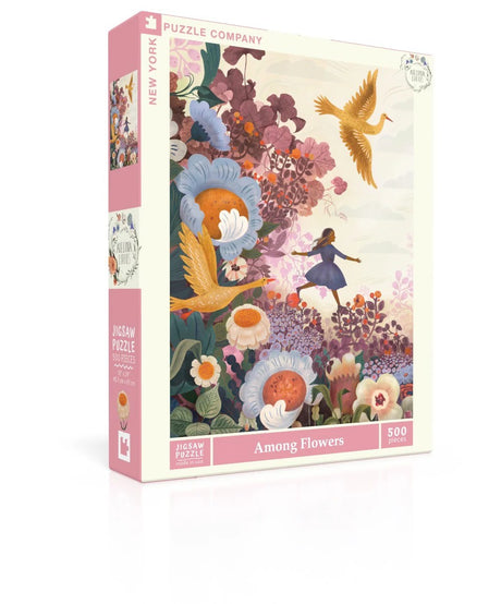 AMONG THE FLOWERS New York Puzzle Company 500pc Random Cut Jigsaw