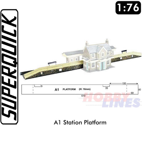 STATION PLATFORM A1 1:72 OO HO Gauge Railways Building Series A A01 SUPERQUICK