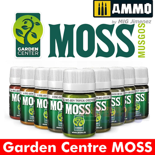 Ammo MOSS Garden Centre Texture 35ml Weathering Lichen Scenery Range Mig Jimenez