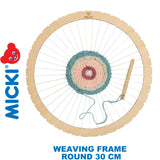 WEAVING FRAME ROUND 30cm with Yarn Wooden Frame Micki Sweden 10-2235-00