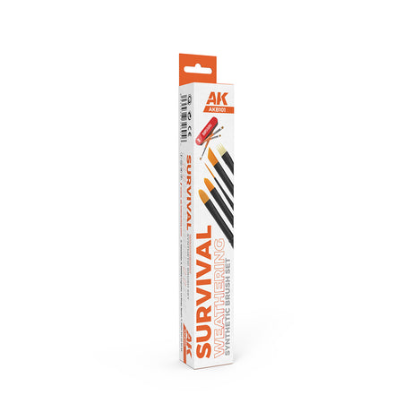 Survival Weathering Synethic Brushes x 5 | AK interactive | AKB101