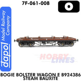 Bogie Bolster Wagon E B924368 Steam Bauxite | Dapol 7F-061-008
