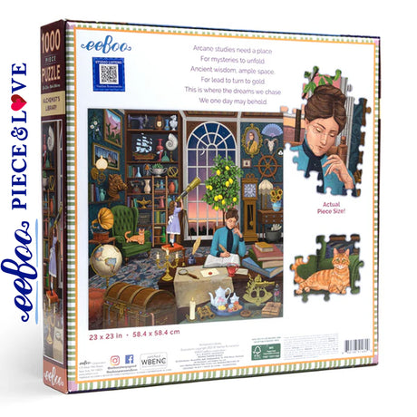 eeBoo ALCHEMISTS LIBRARY 1000 PC Square Jigsaw Puzzle Super Deluxe PZTAHL