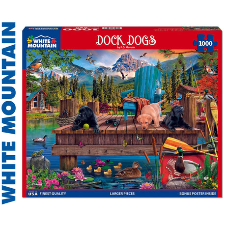 Dock Dogs - 1000pc Puzzle | White Mountain | 2045pz