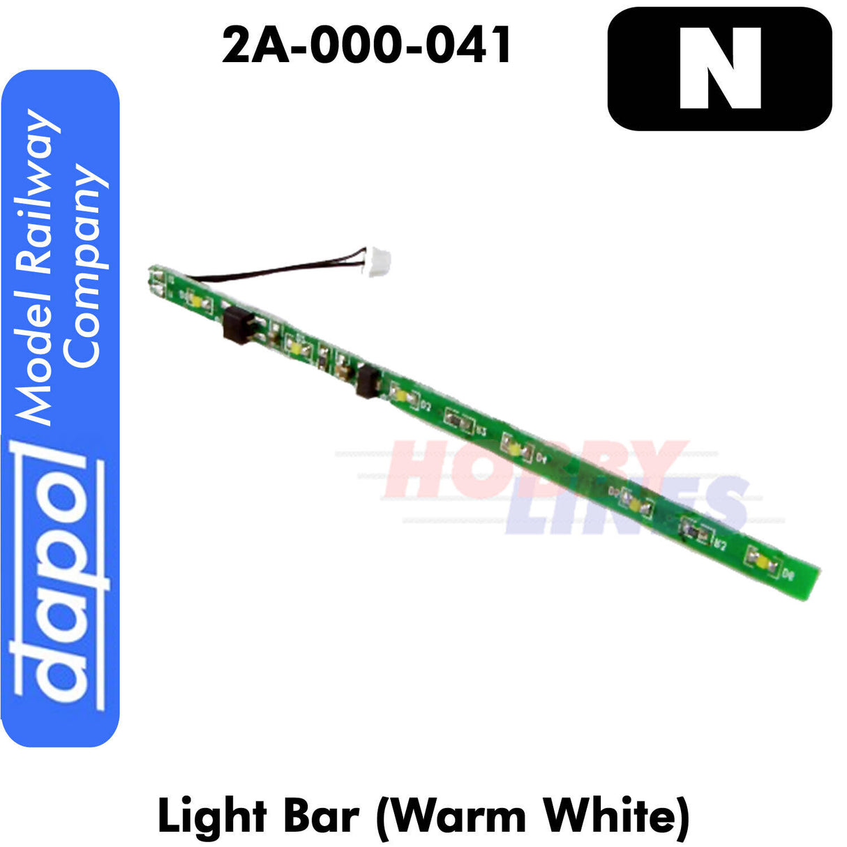 LIGHT BAR Warm White 70/80's carriage lighting N Gauge Dapol 2A-000-041