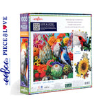 eeBoo MAGICAL FRUITS 1000 pc Square Jigsaw Puzzle Birds Super Deluxe PZTMGF